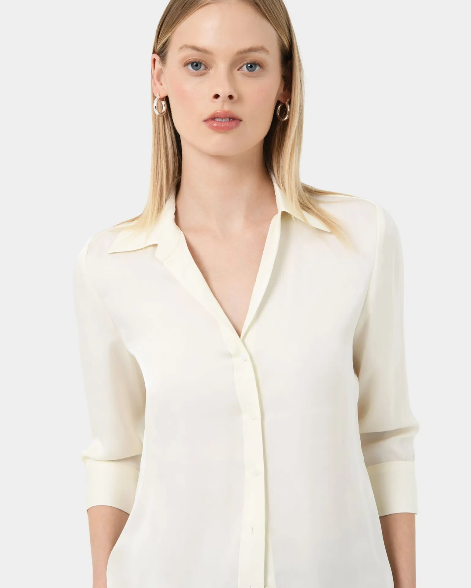 Hailee 3/4 Sleeve Satin Blouse