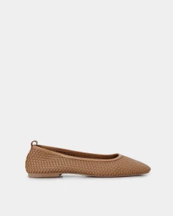 Halina Leather Weave Flat