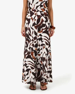 Hazel Printed A-line Skirt