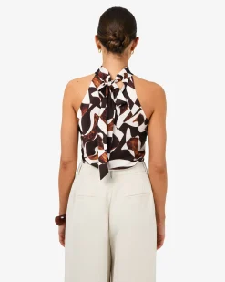 Hazel Printed Halter Neck Top
