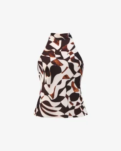 Hazel Printed Halter Neck Top