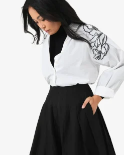 Heira Pleated Midi Skirt