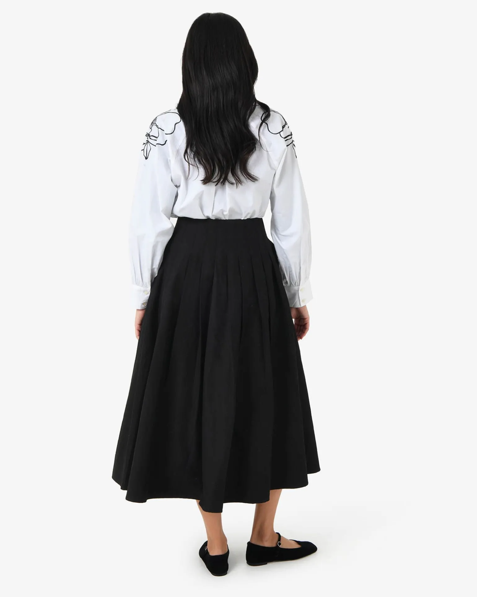 Heira Pleated Midi Skirt