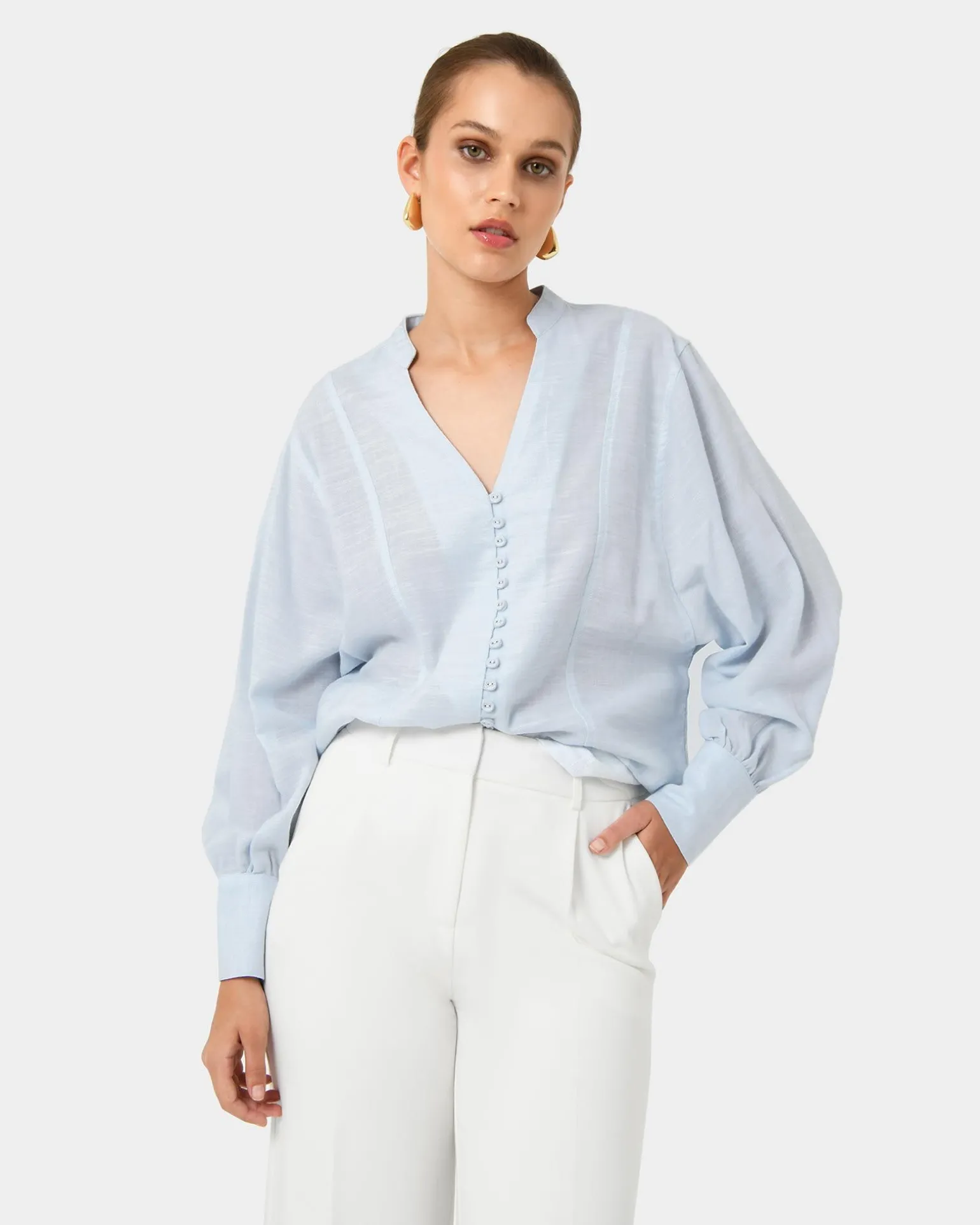 Helena Draped Sleeve Blouse
