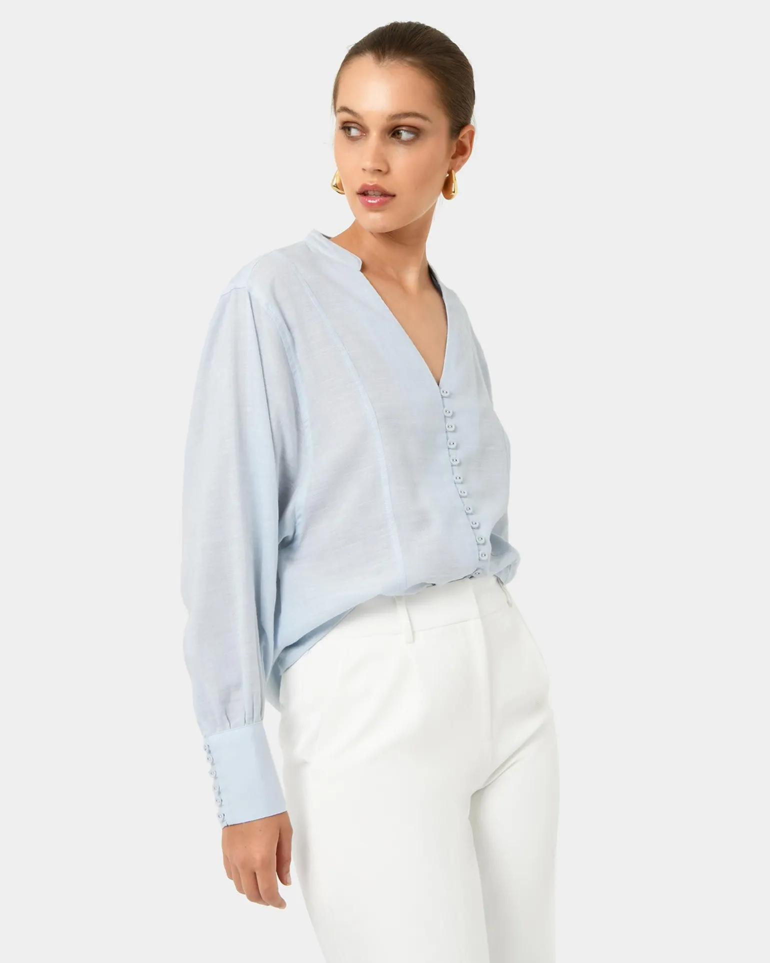Helena Draped Sleeve Blouse