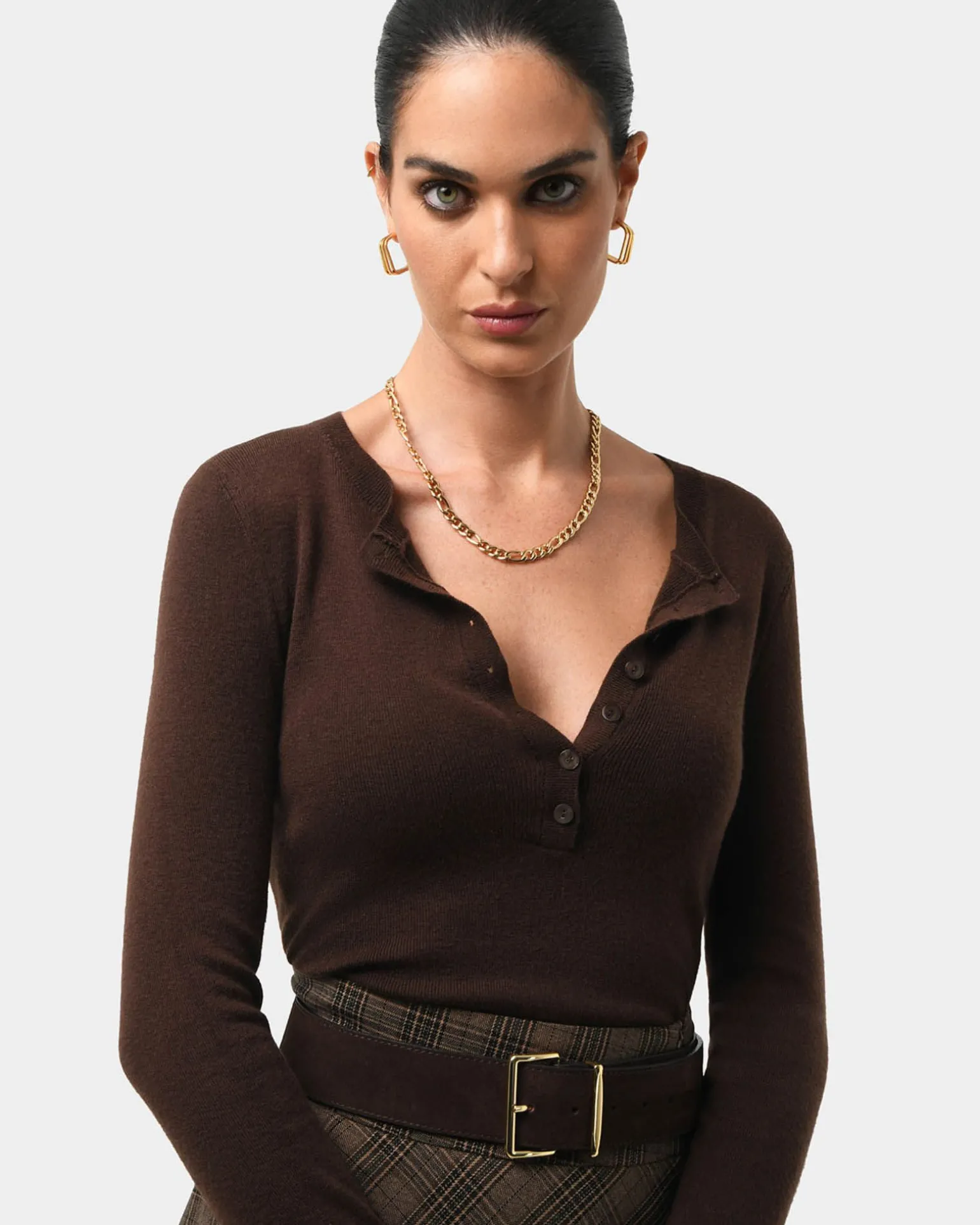 Henley Button Up Knit