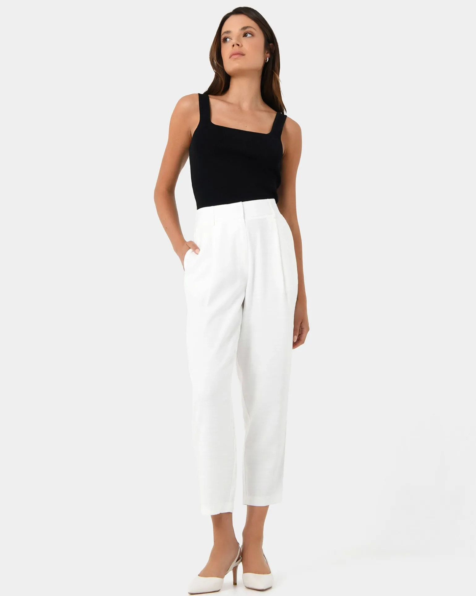 Indigo Elastic Waist Pant