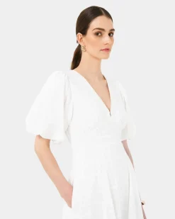 Iris Puff Sleeve Midi Dress
