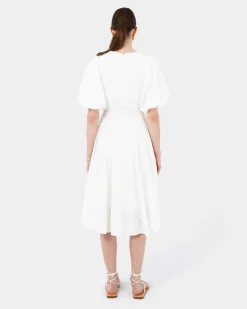Iris Puff Sleeve Midi Dress