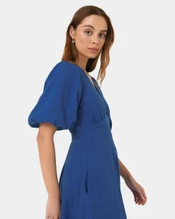 Iris Puff Sleeve Midi Dress