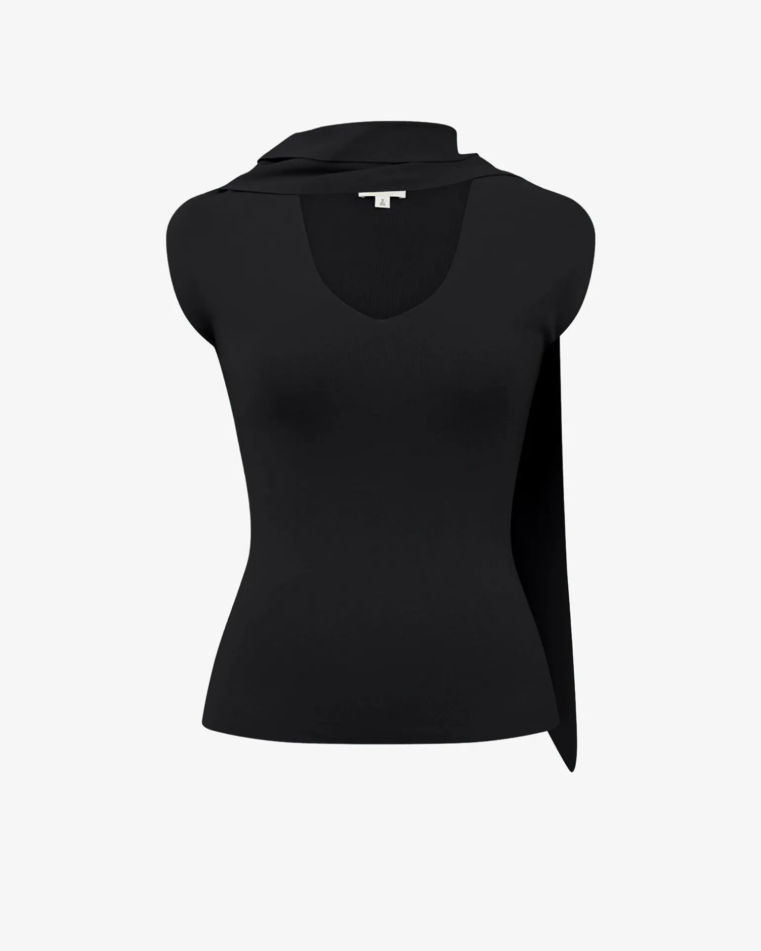 Isadora V-neck Scarf Knit Top