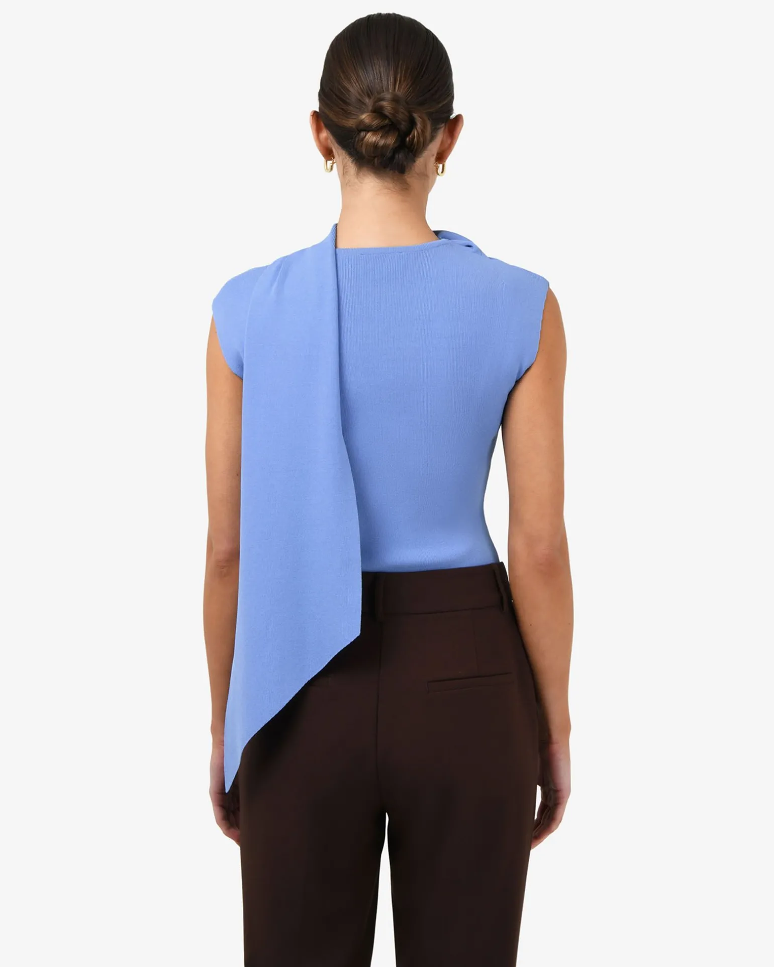 Isadora V-neck Scarf Knit Top