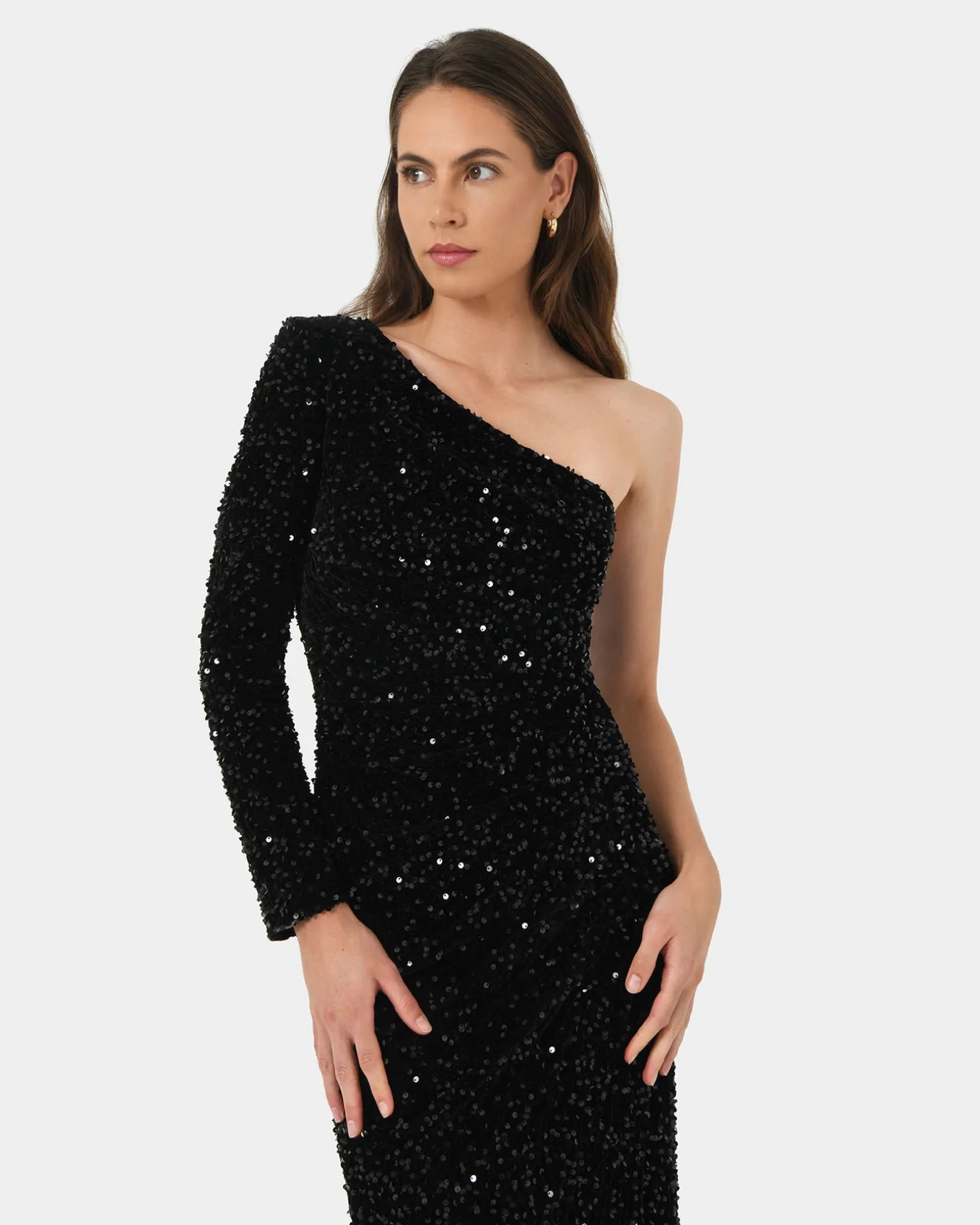 Ivy One Shoulder Sequin Dress
