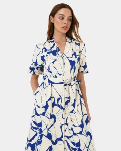 Jayleen Puff Sleeve Tie Dress