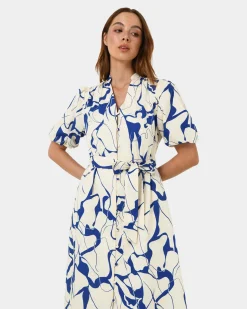 Jayleen Puff Sleeve Tie Dress