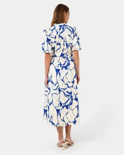 Jayleen Puff Sleeve Tie Dress