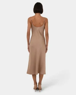 Joy Satin Cowl Neck Dress