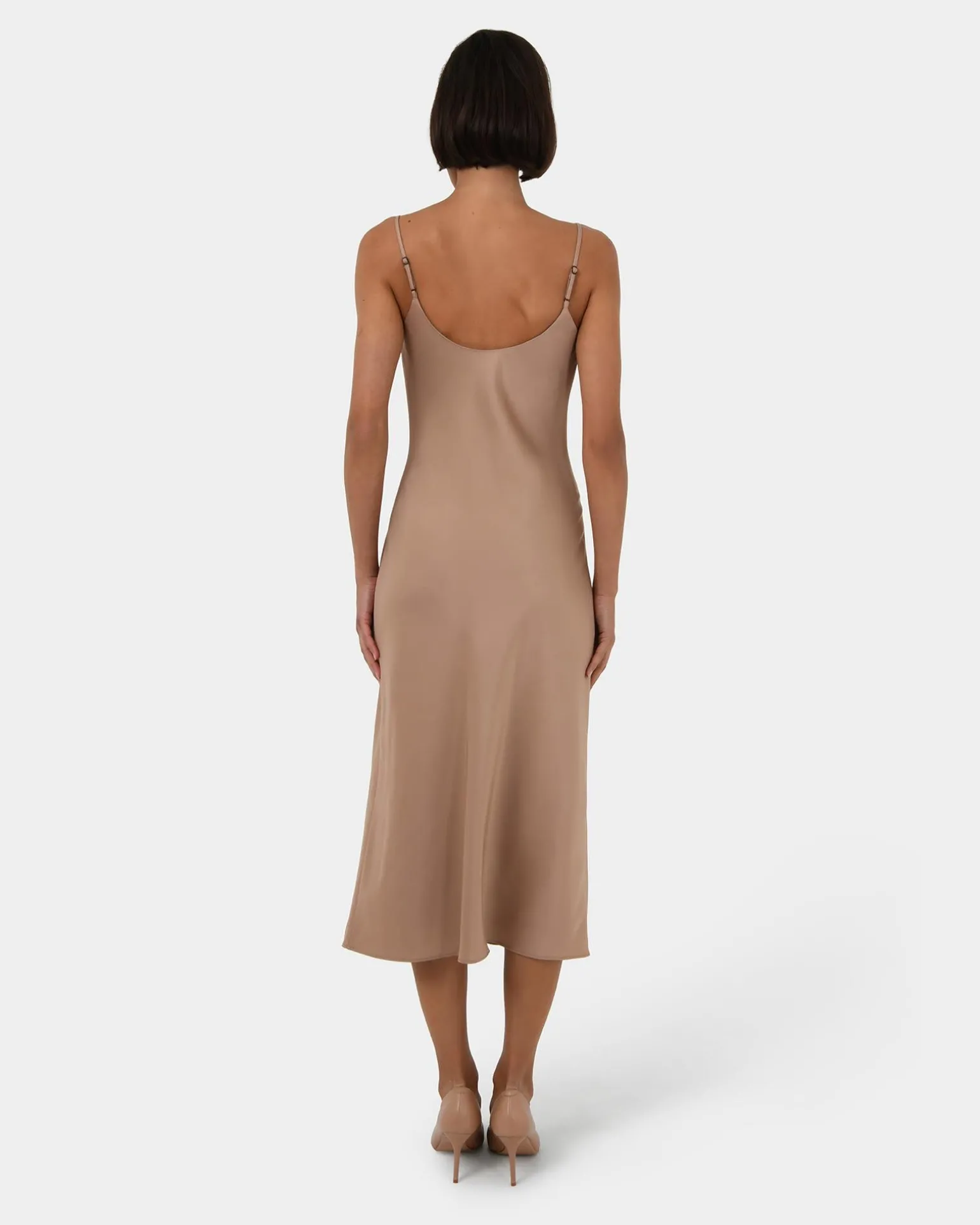 Joy Satin Cowl Neck Dress
