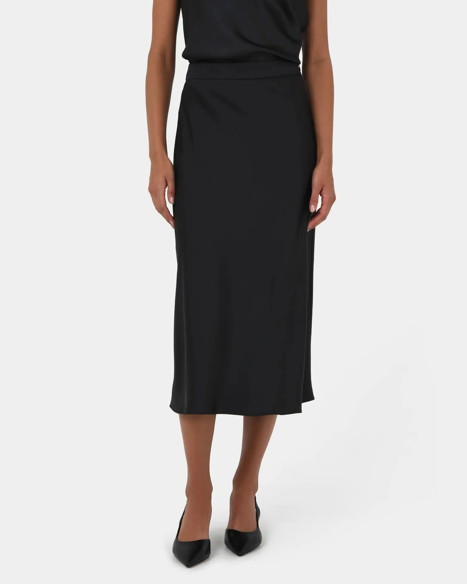 Joy Satin Midi Skirt