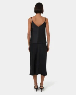 Joy Satin Midi Skirt