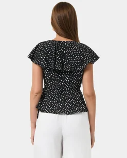Jules Ruffle Wrap Blouse