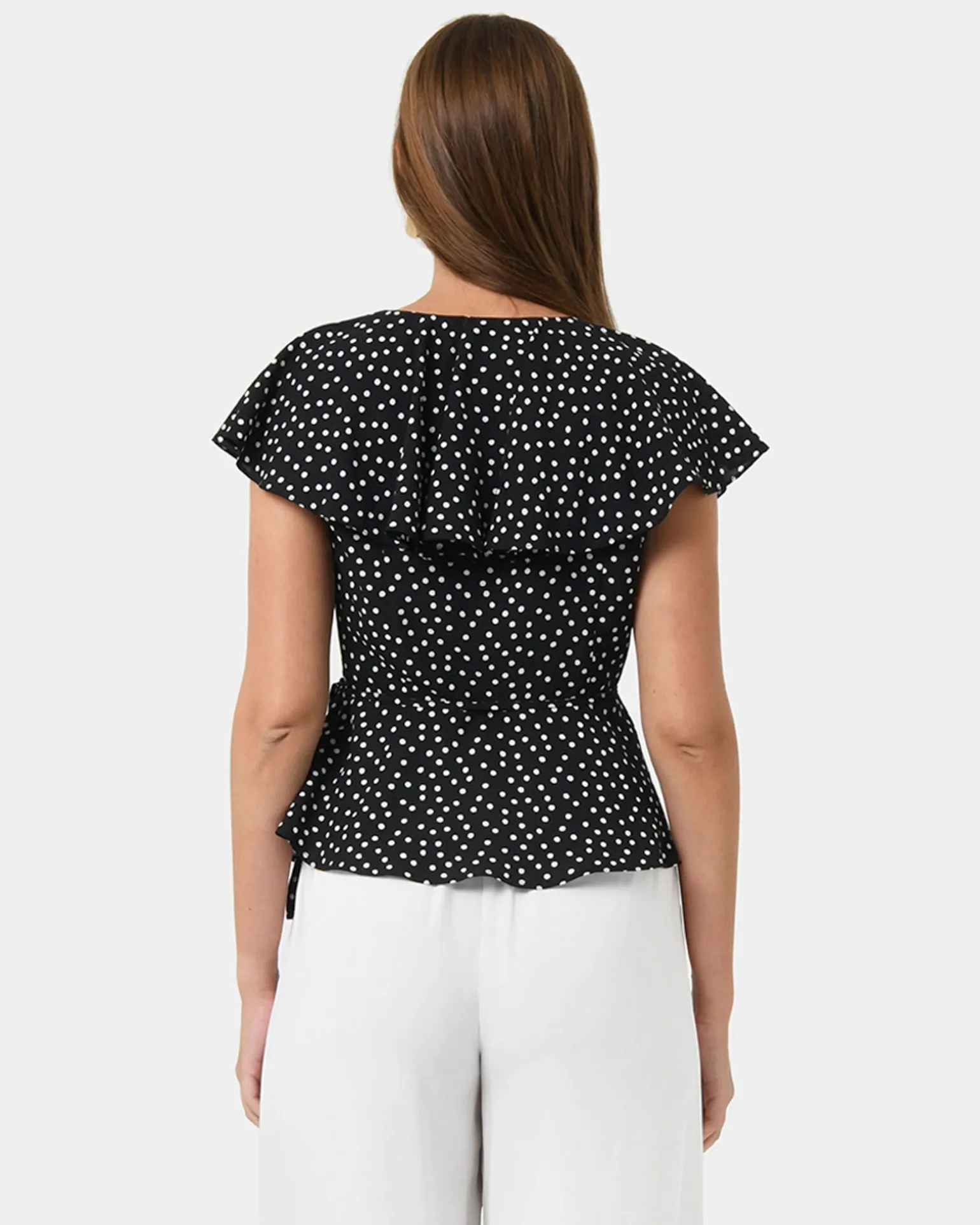 Jules Ruffle Wrap Blouse