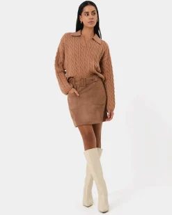 Julie Faux Suede Mini Skirt