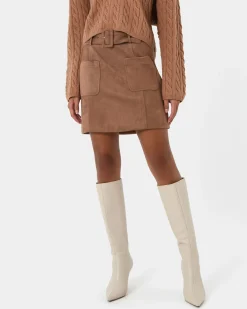 Julie Faux Suede Mini Skirt