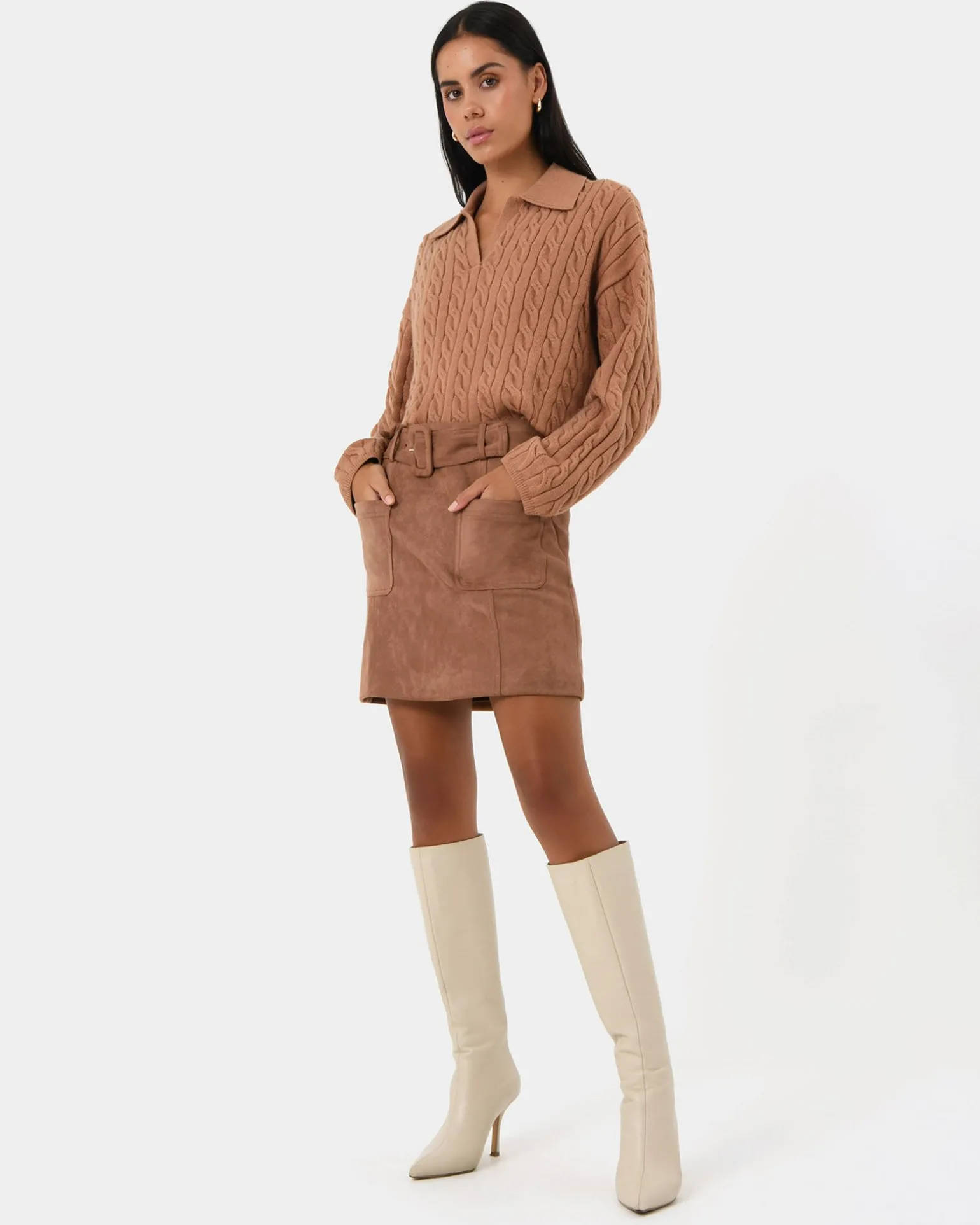 Julie Faux Suede Mini Skirt