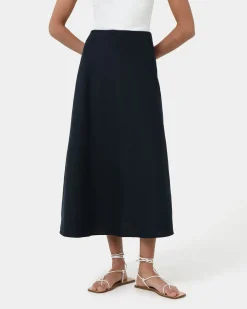 Kade Linen Blend Midi Skirt