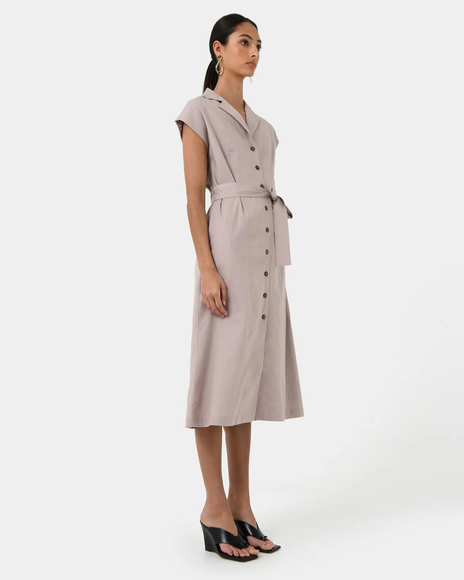 Kade V-neck Linen Dress