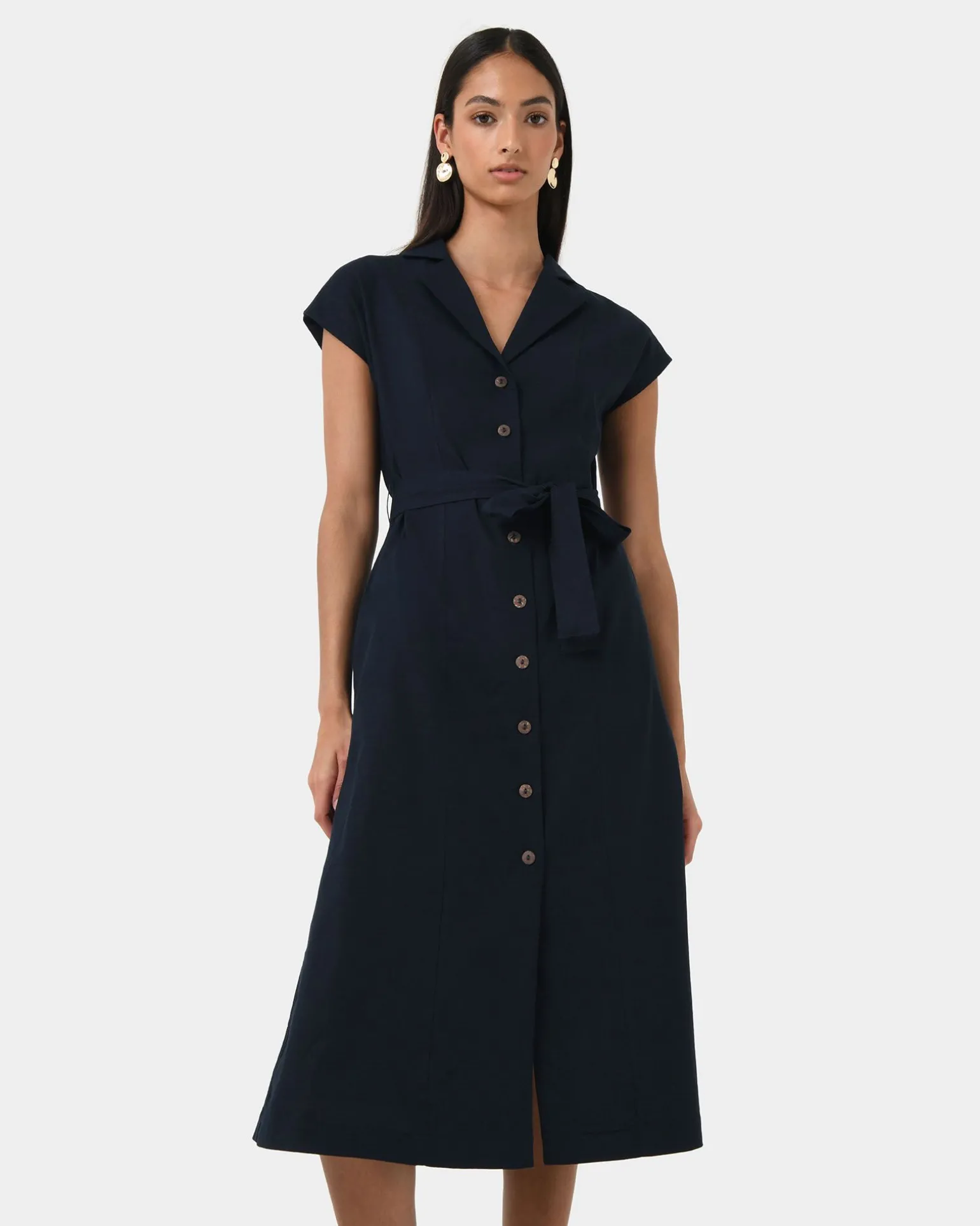 Kade V-neck Linen Dress