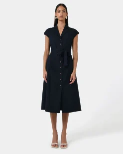 Kade V-neck Linen Dress