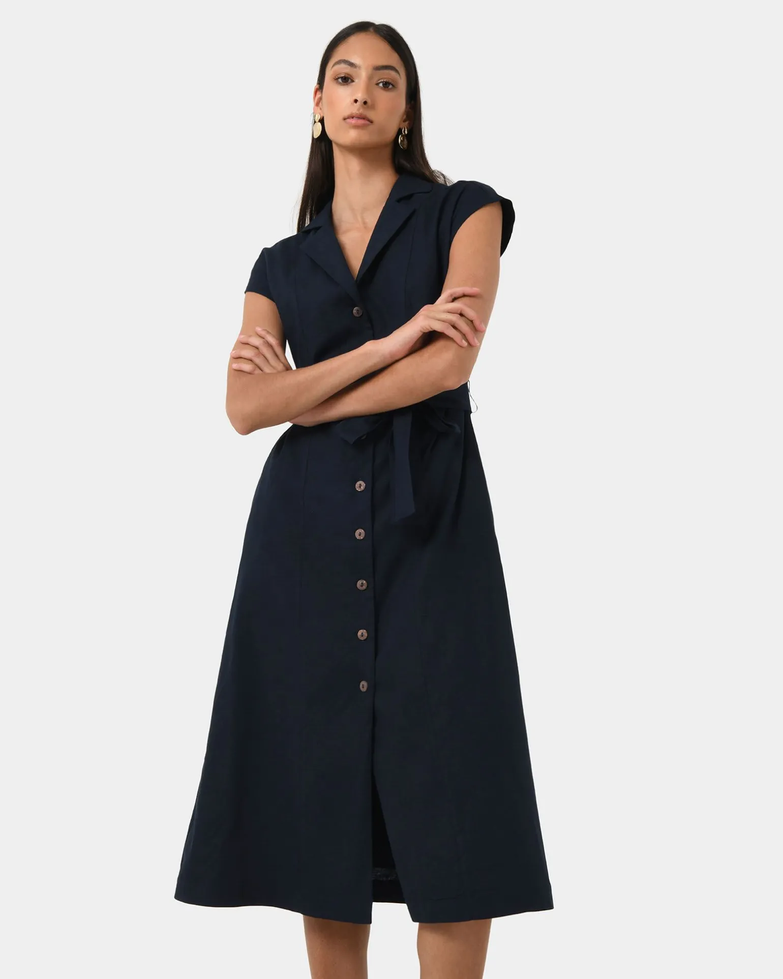 Kade V-neck Linen Dress