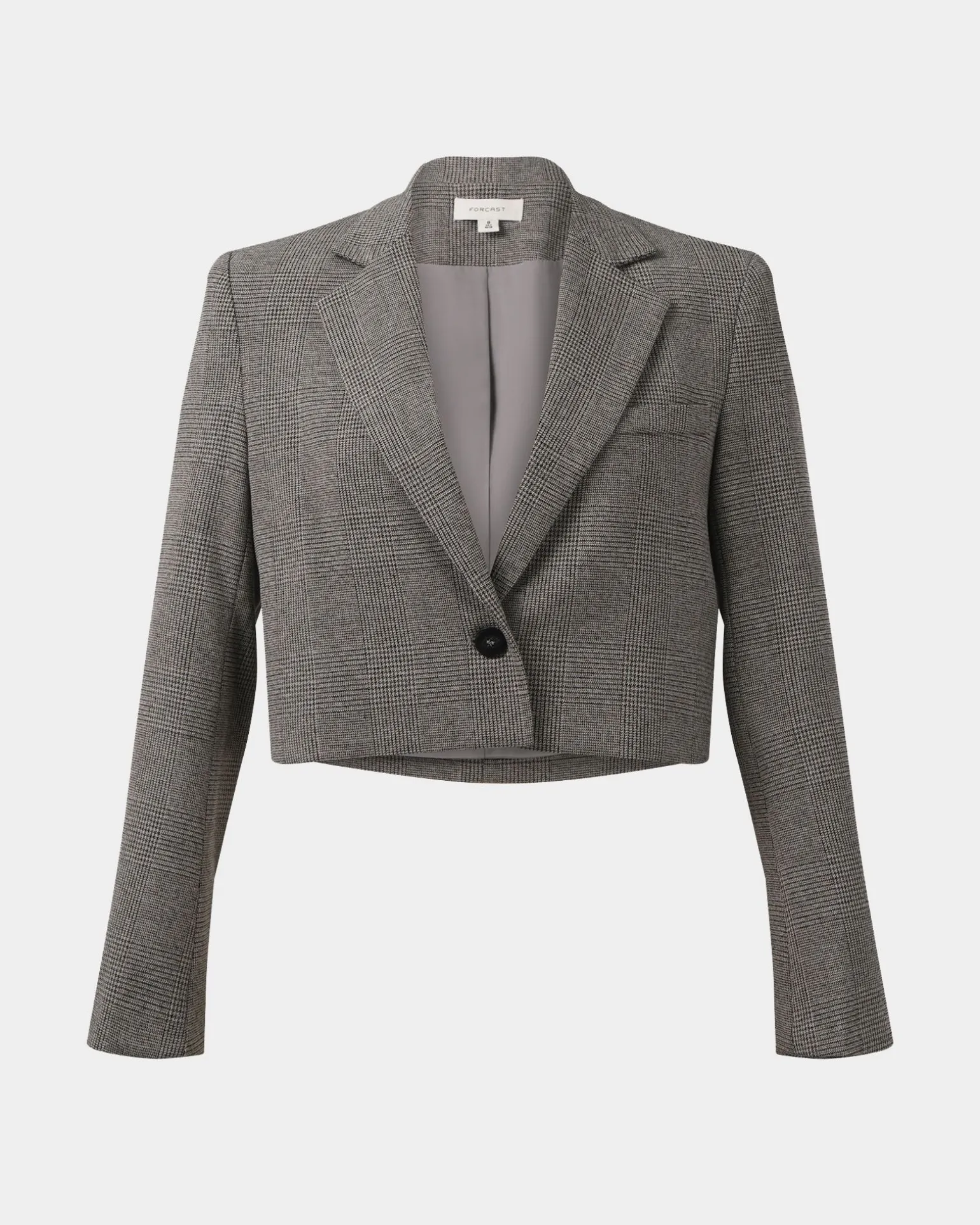 Kai Checked Crop Blazer
