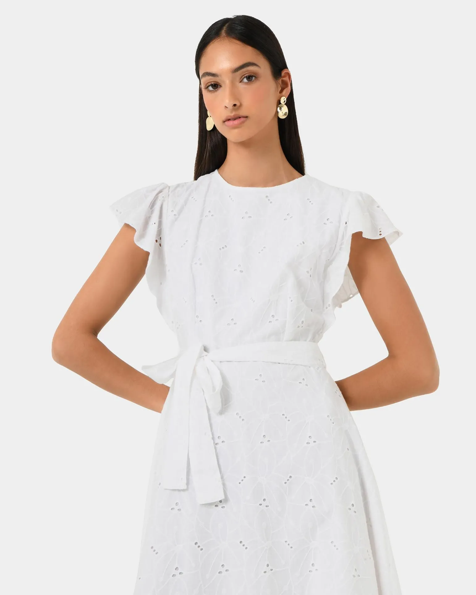 Kavya Tie-waist Cotton Dress