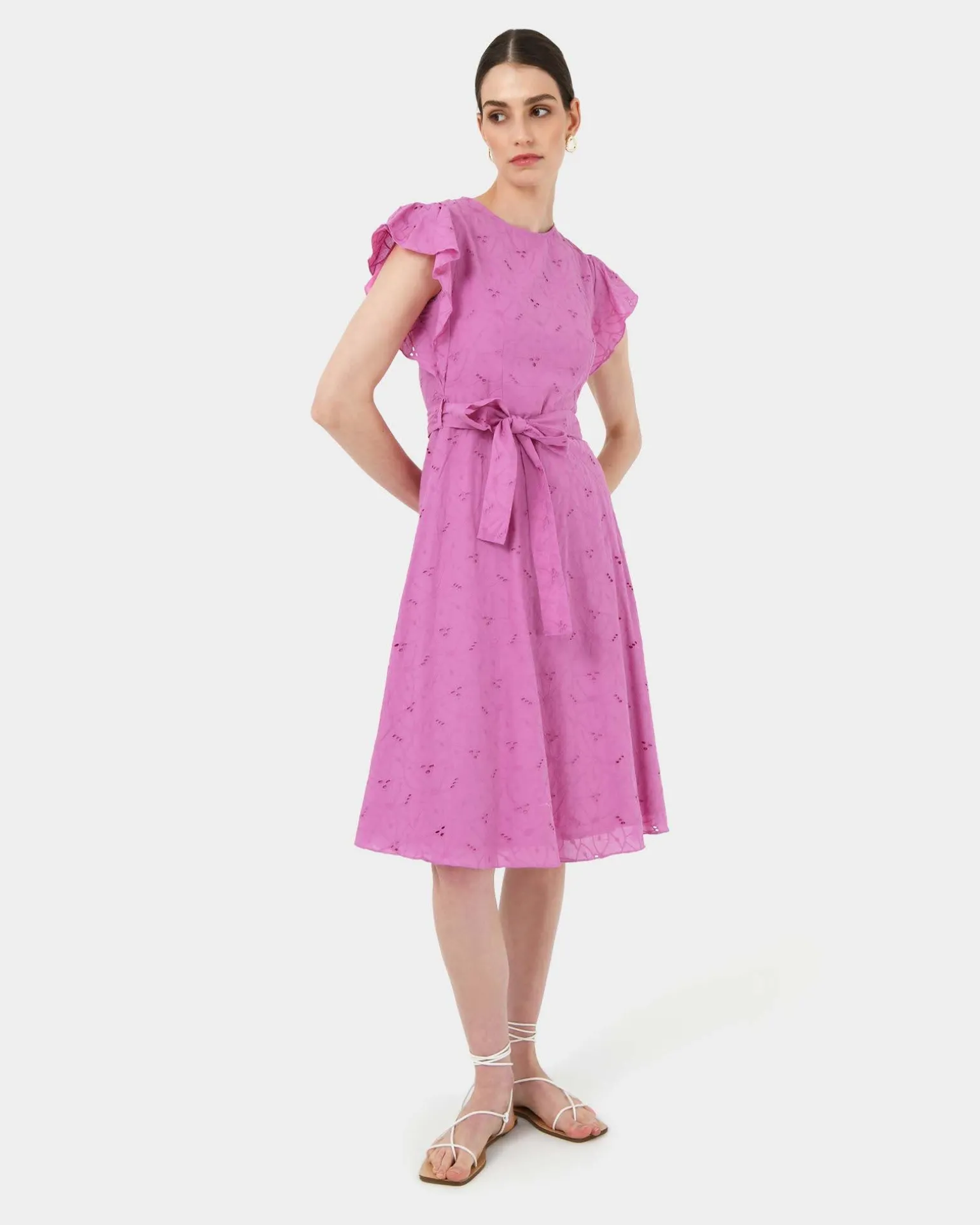Kavya Tie-waist Cotton Dress