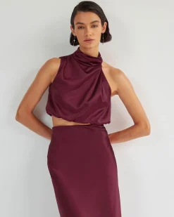 Kaye Asymmetric Cowl Neck Top