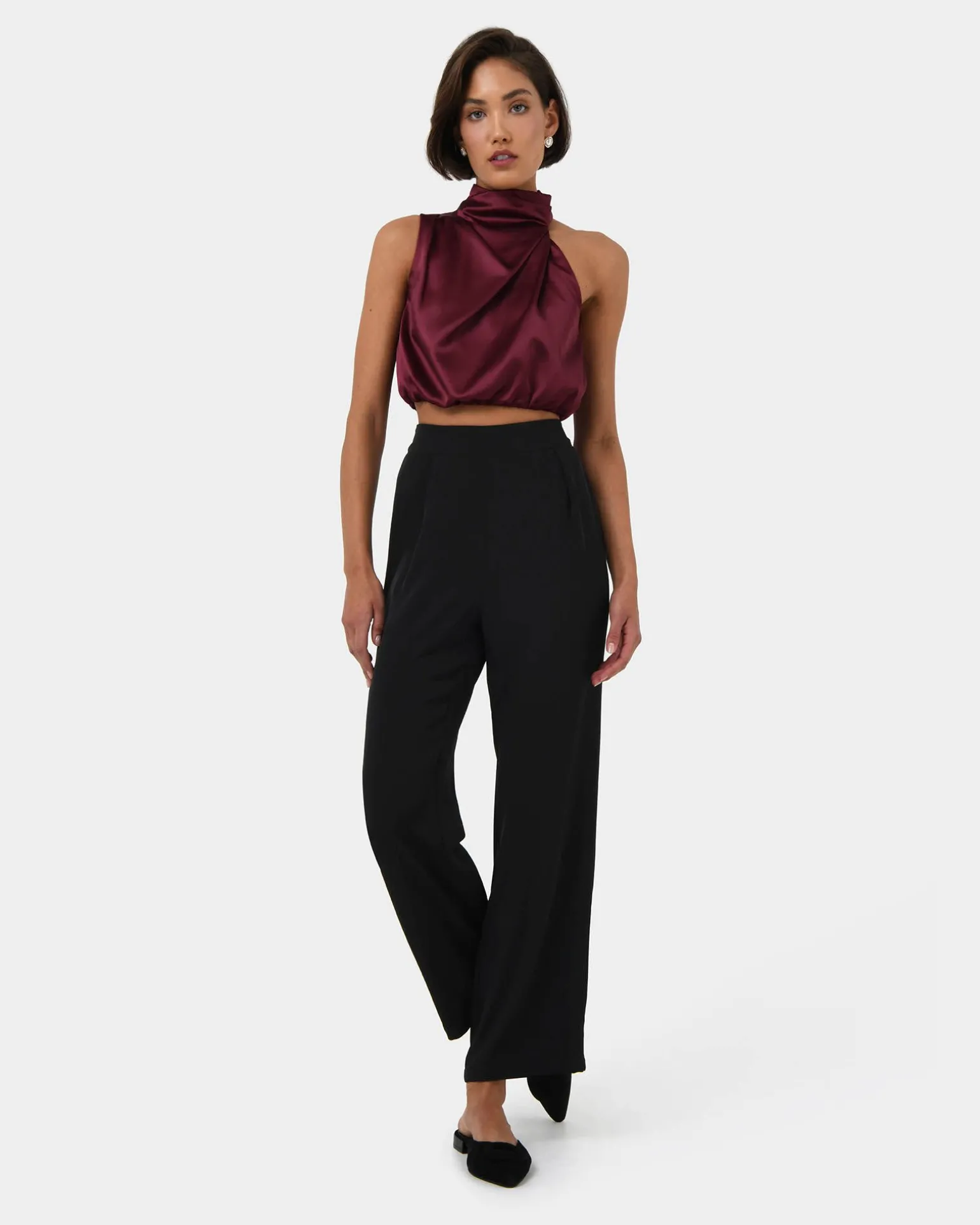 Kaye Asymmetric Cowl Neck Top