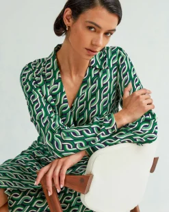 Keira Printed Mini Wrap Dress