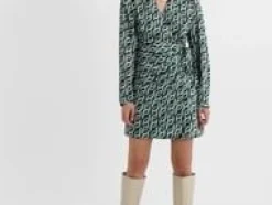 Keira Printed Mini Wrap Dress