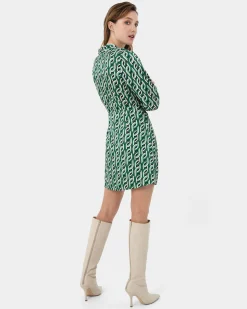 Keira Printed Mini Wrap Dress