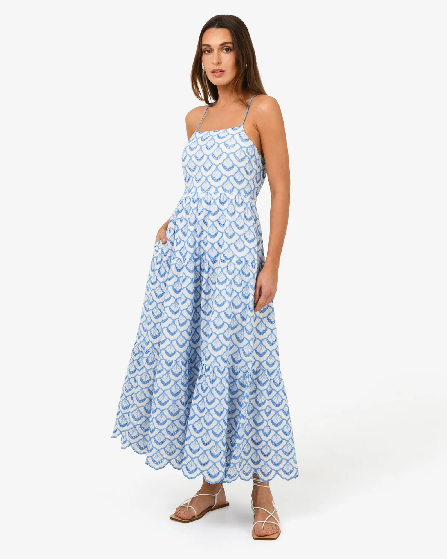 Kela Embroidery Maxi Dress