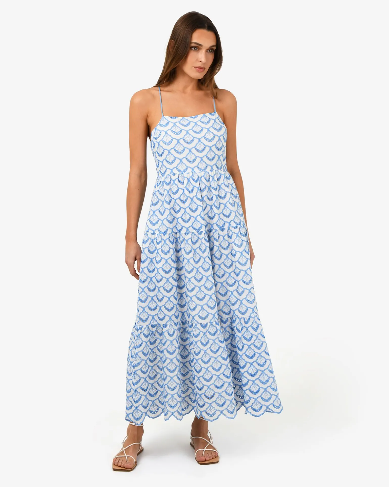 Kela Embroidery Maxi Dress