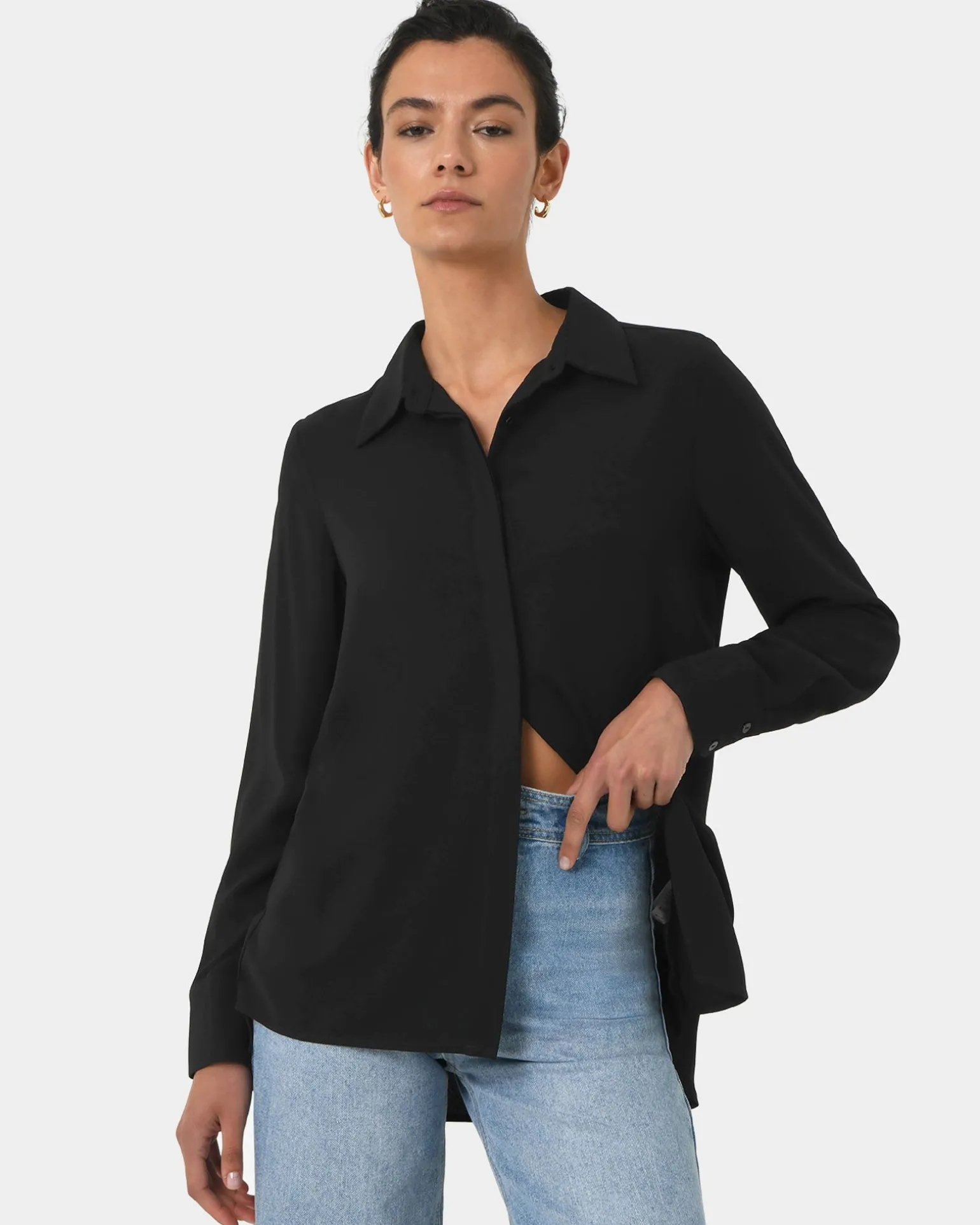 Kevin Relax Fit Crepe Shirt