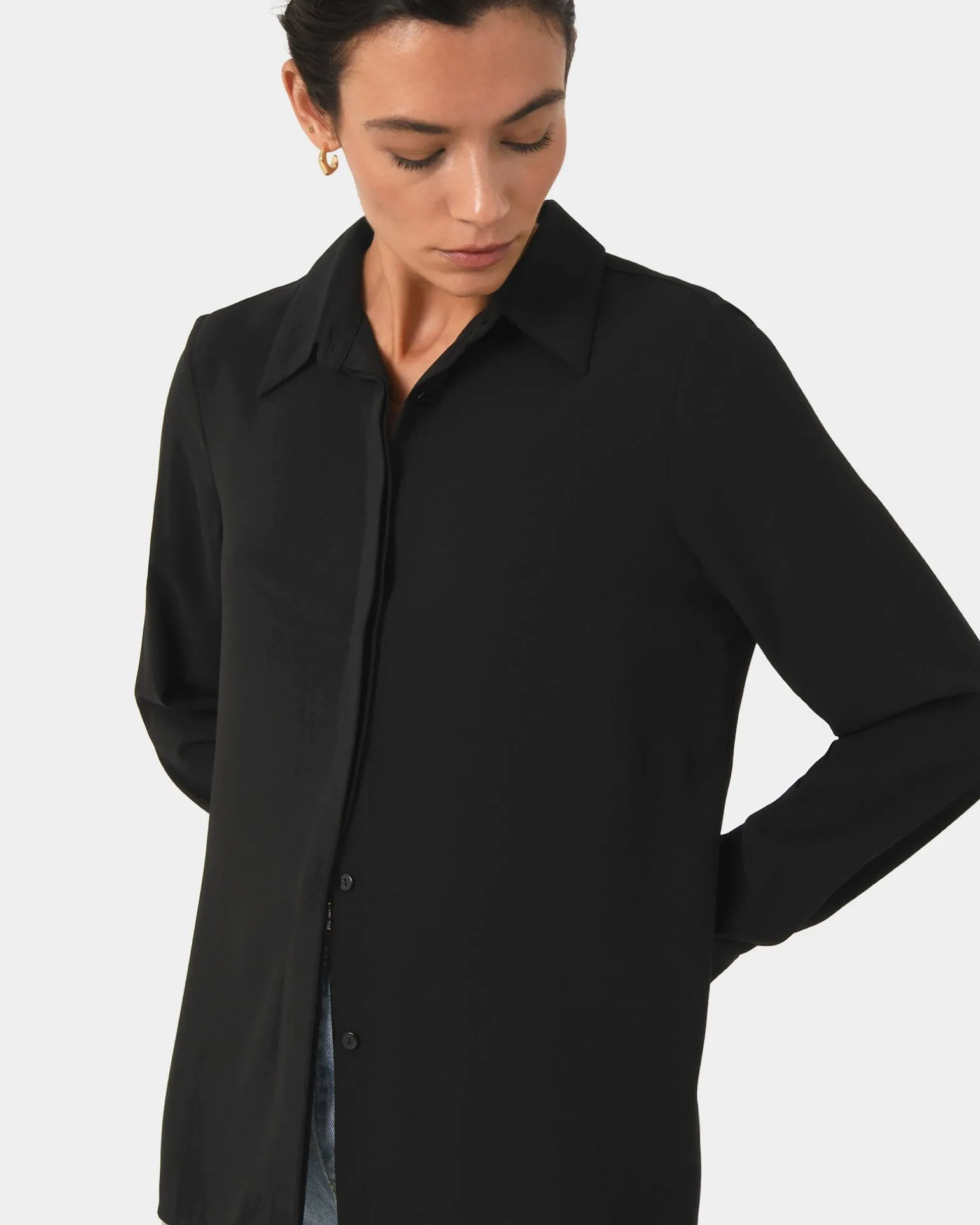 Kevin Relax Fit Crepe Shirt