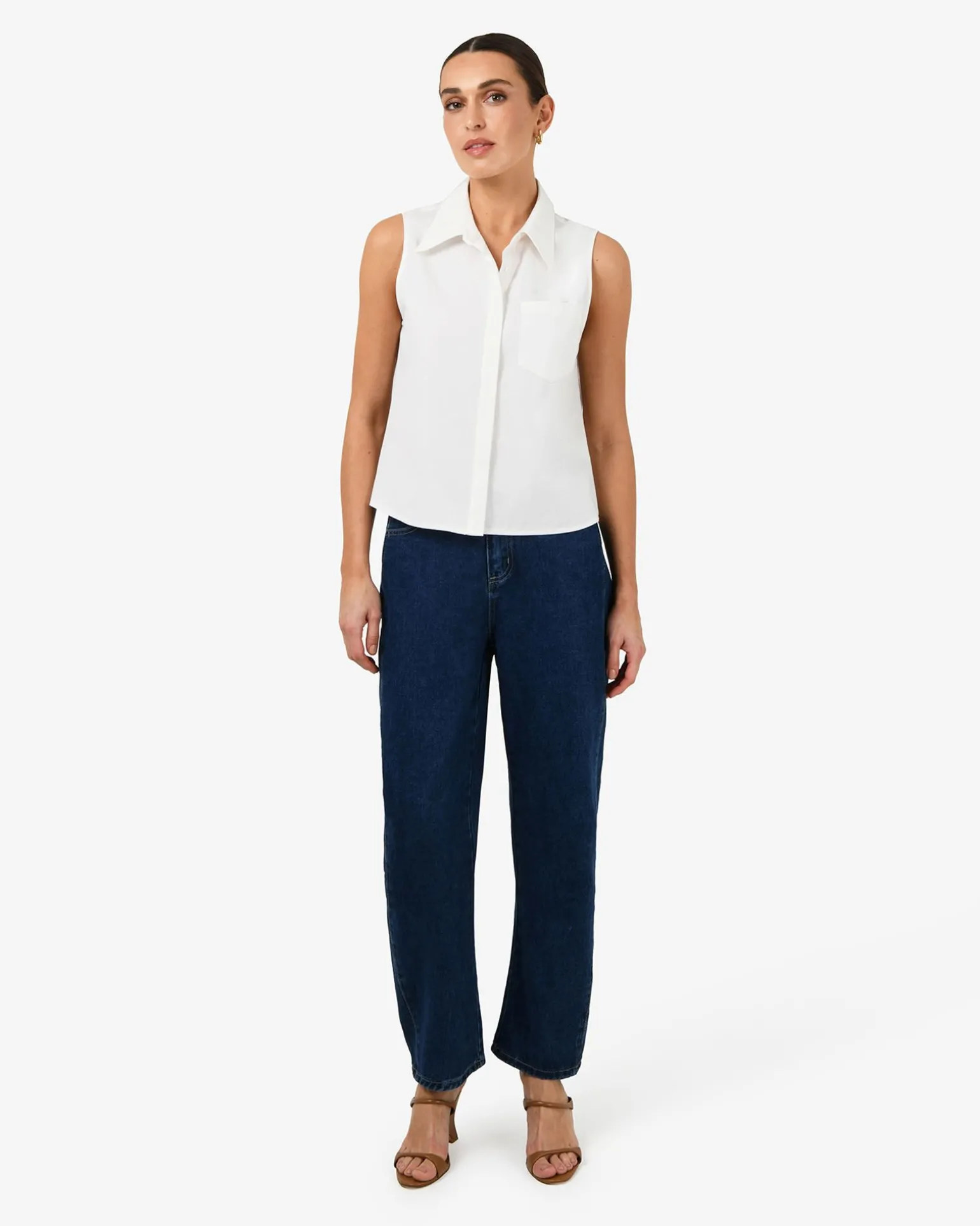 Kia Cotton Sleeveless Shirt