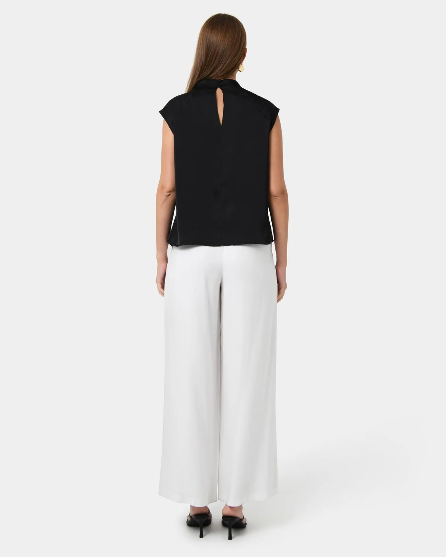 Kiar Pleated Satin Top