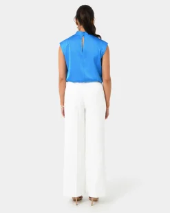 Kiar Pleated Satin Top