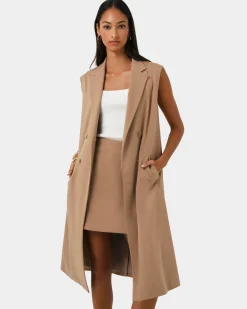 Kiya Longline Sleeveless Vest